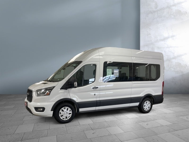 2023 Ford Transit Passenger Wagon XL in White — front three-quarter view