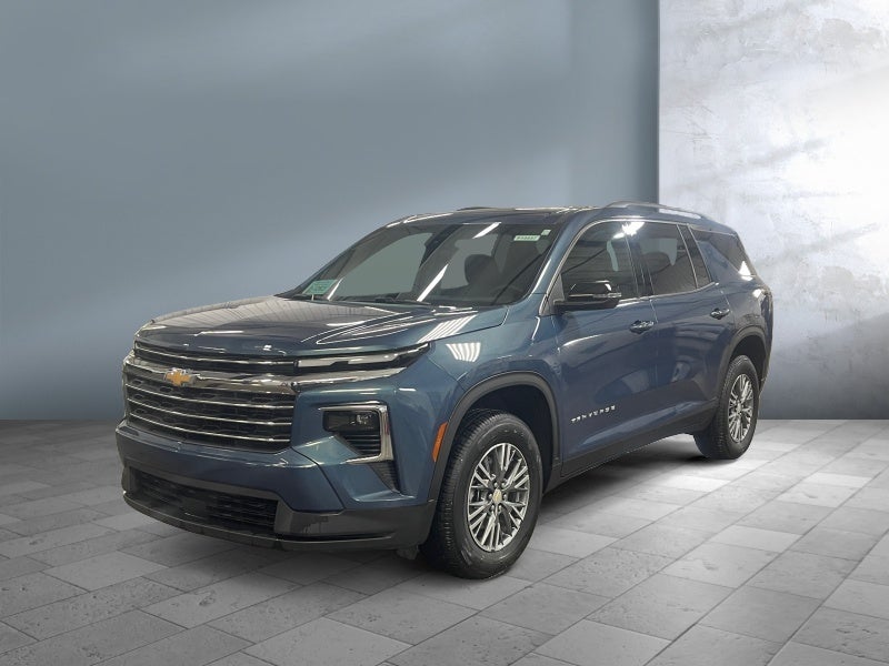 2026 Chevrolet Traverse LT in Lakeshore Blue Metallic — front three-quarter view