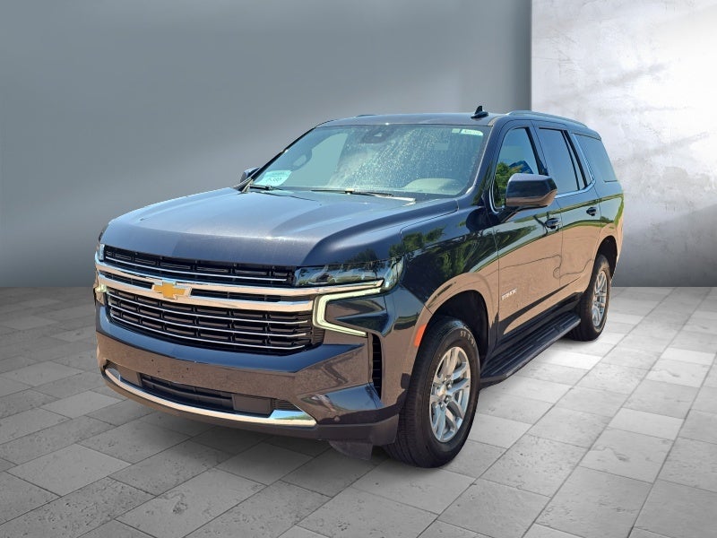 2023 Chevrolet Tahoe LT in Dark Ash Metallic — front three-quarter view