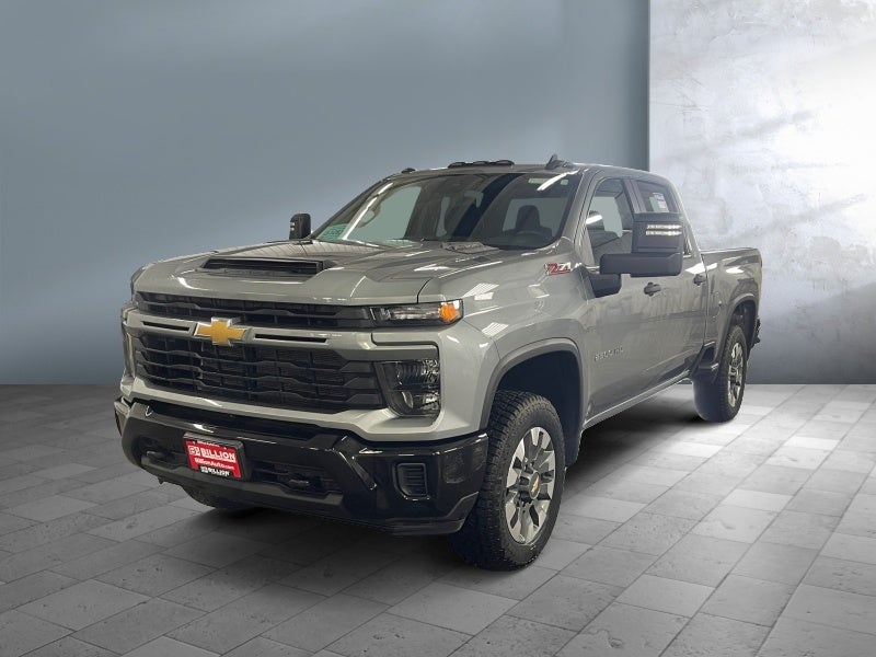 2024 Chevrolet Silverado 2500 HD Custom in Sterling Gray Metallic — front three-quarter view