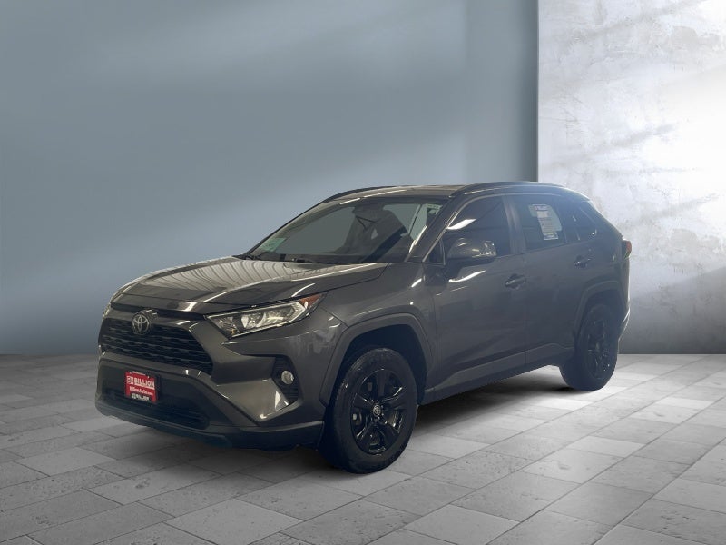 2021 Toyota RAV4 XLE in Gray — front three-quarter view